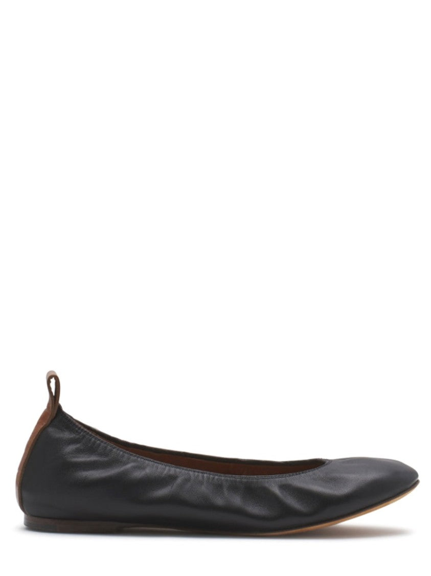 Lanvin Gathered Design Leather Ballerina Flats