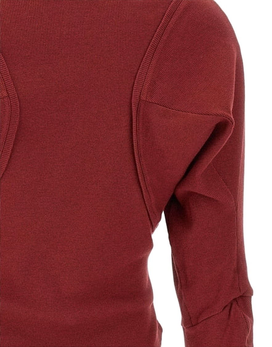 Vivienne Westwood Fitted Ribbed Long-Sleeve Top With Structured Panels