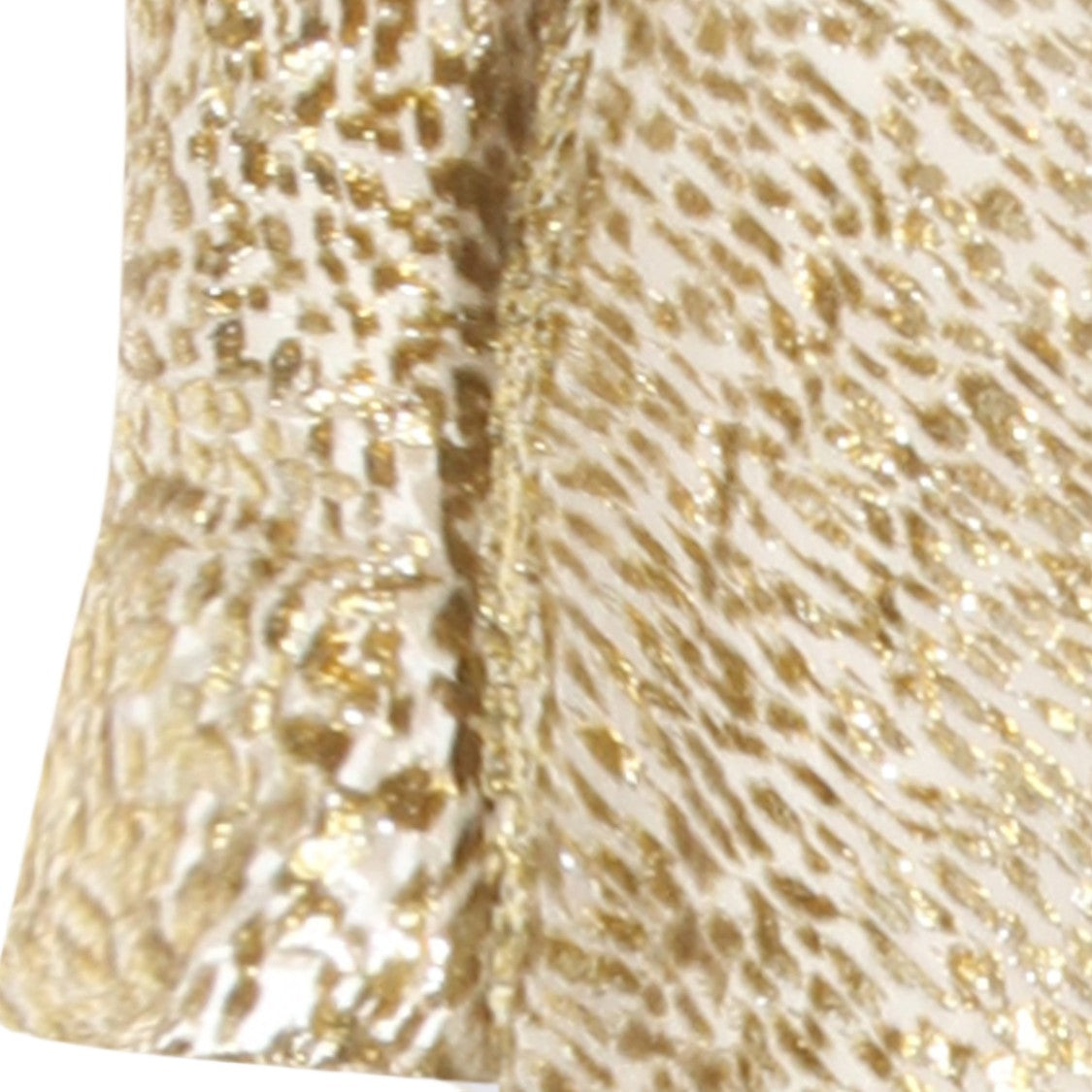 Self-Portrait Floor-Length Gold Sequin Dress With Animal Print