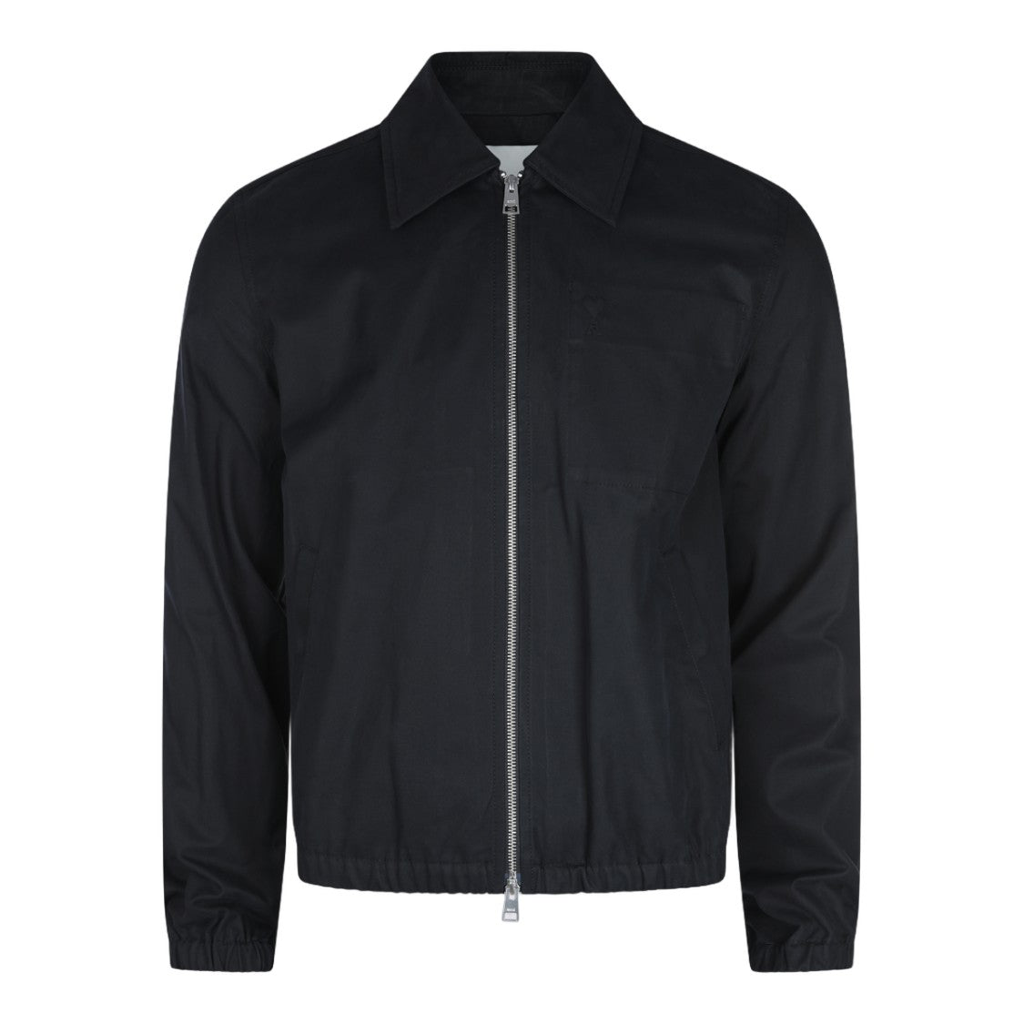 Ami Paris Minimal Zip Jacket With Elasticated Hem