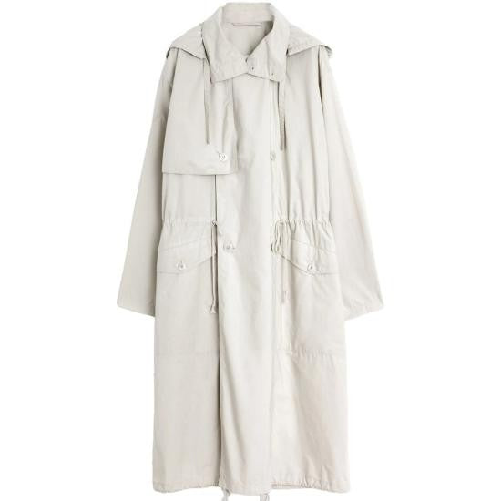 Lemaire Long Loose-Fitting Coat With High Collar