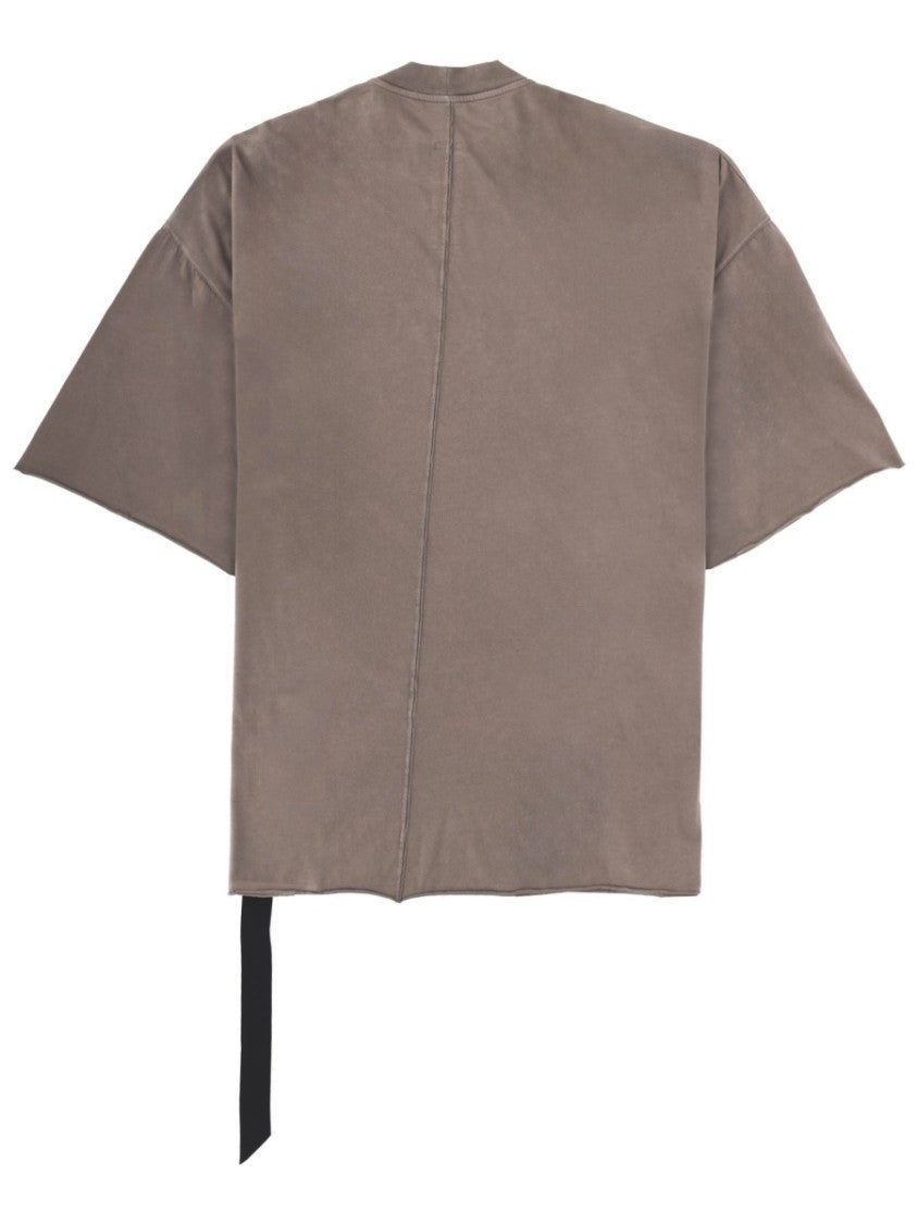Drkshdw By Rick Owens Tommy T Oversized Cotton Asymmetrical T-Shirt