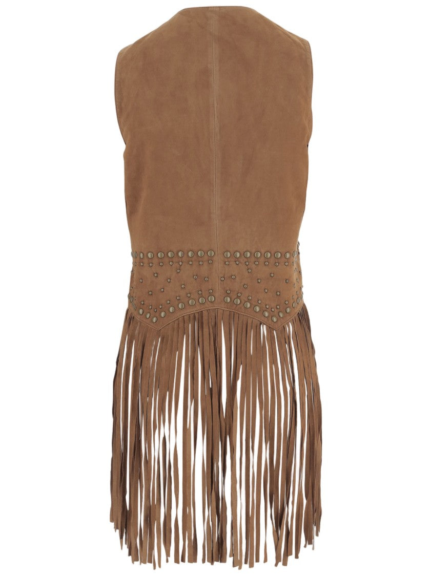 Uncommon Suede Vest With Fringes