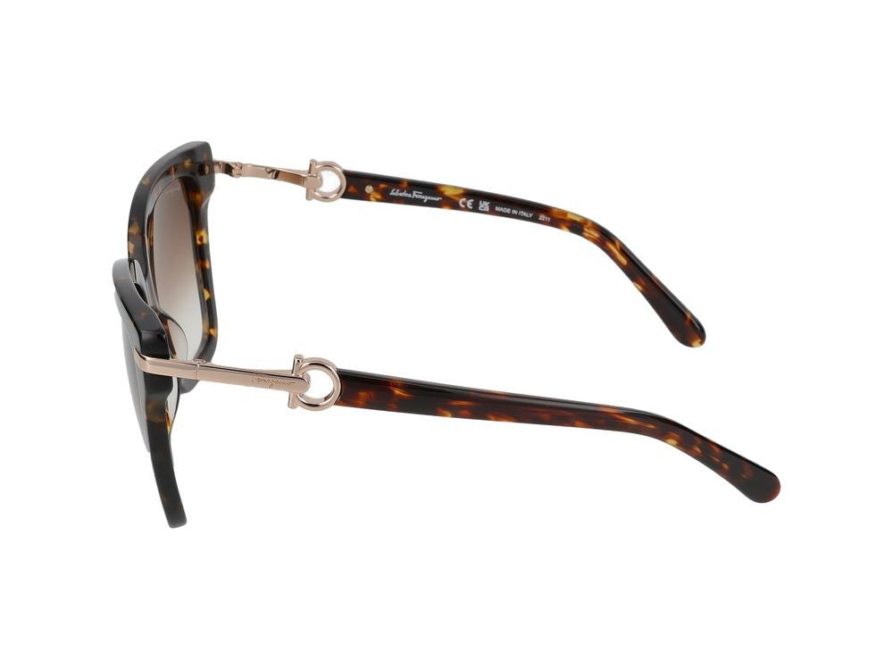 Salvatore Ferragamo Dark Tortoise Sf1085s Acetate Oversized Square Sunglasses