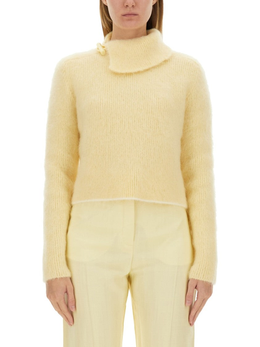 Jacquemus Jersey Cropped Knit Sweater