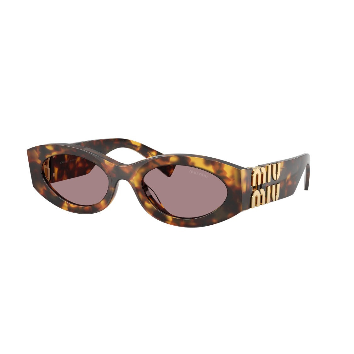 Miu Miu 0Mu 11Ws Tortoiseshell Oval Sunglasses