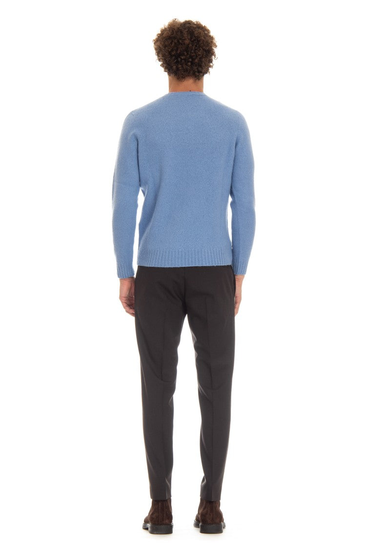 Drumohr Brushed Wool Garzata Crewneck Sweater