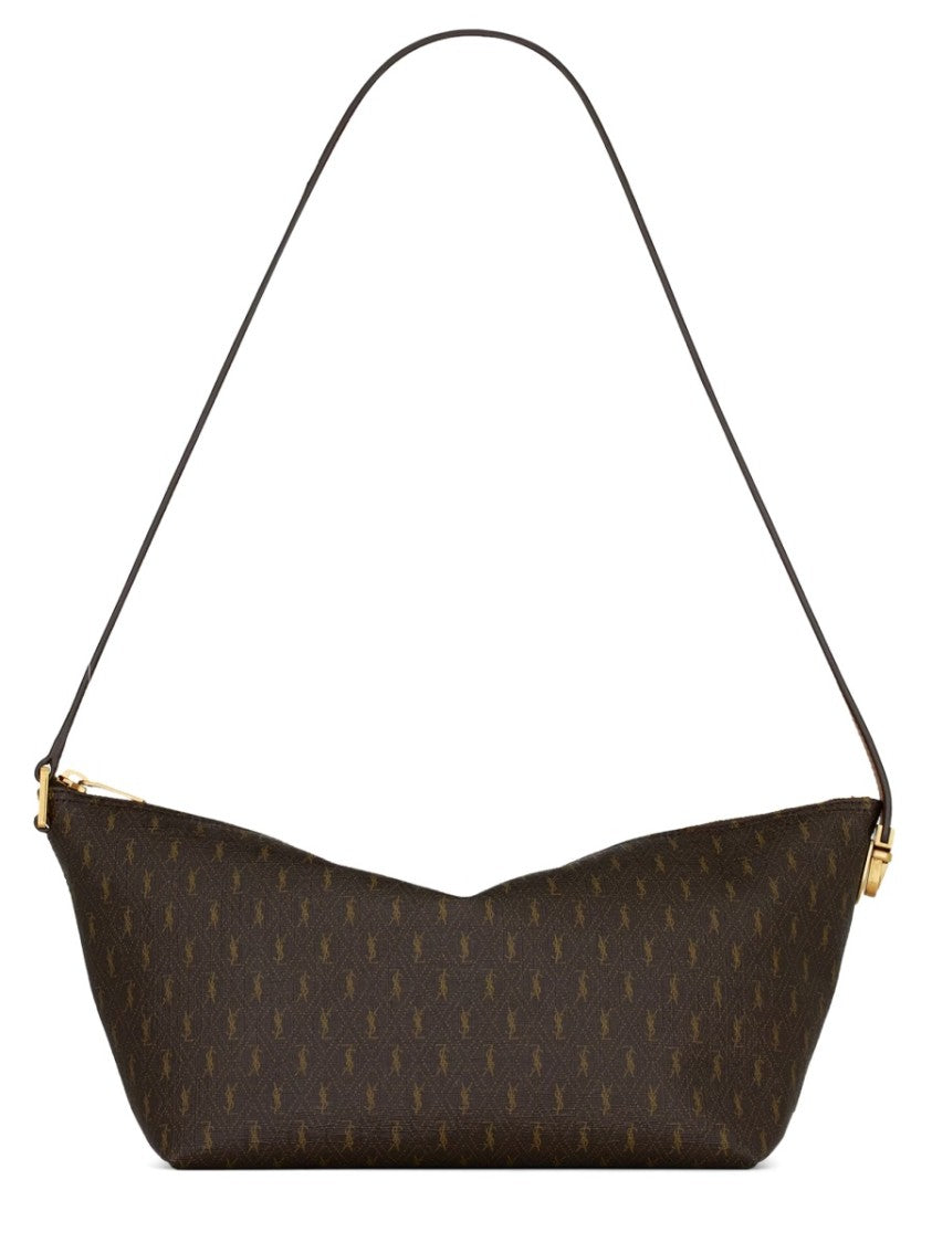 Saint Laurent Structured Shoulder Bag With Subtle Monogram Pattern
