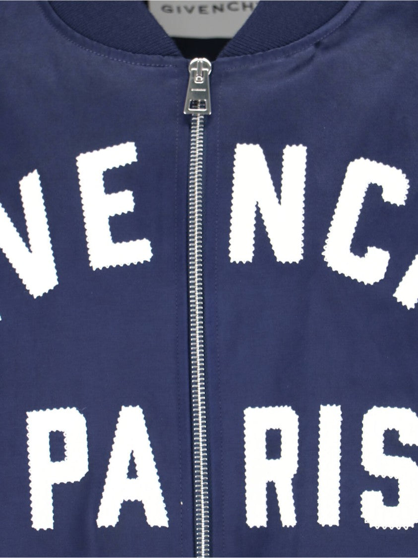 Givenchy Logo Bomber Jacket – Navy Blue