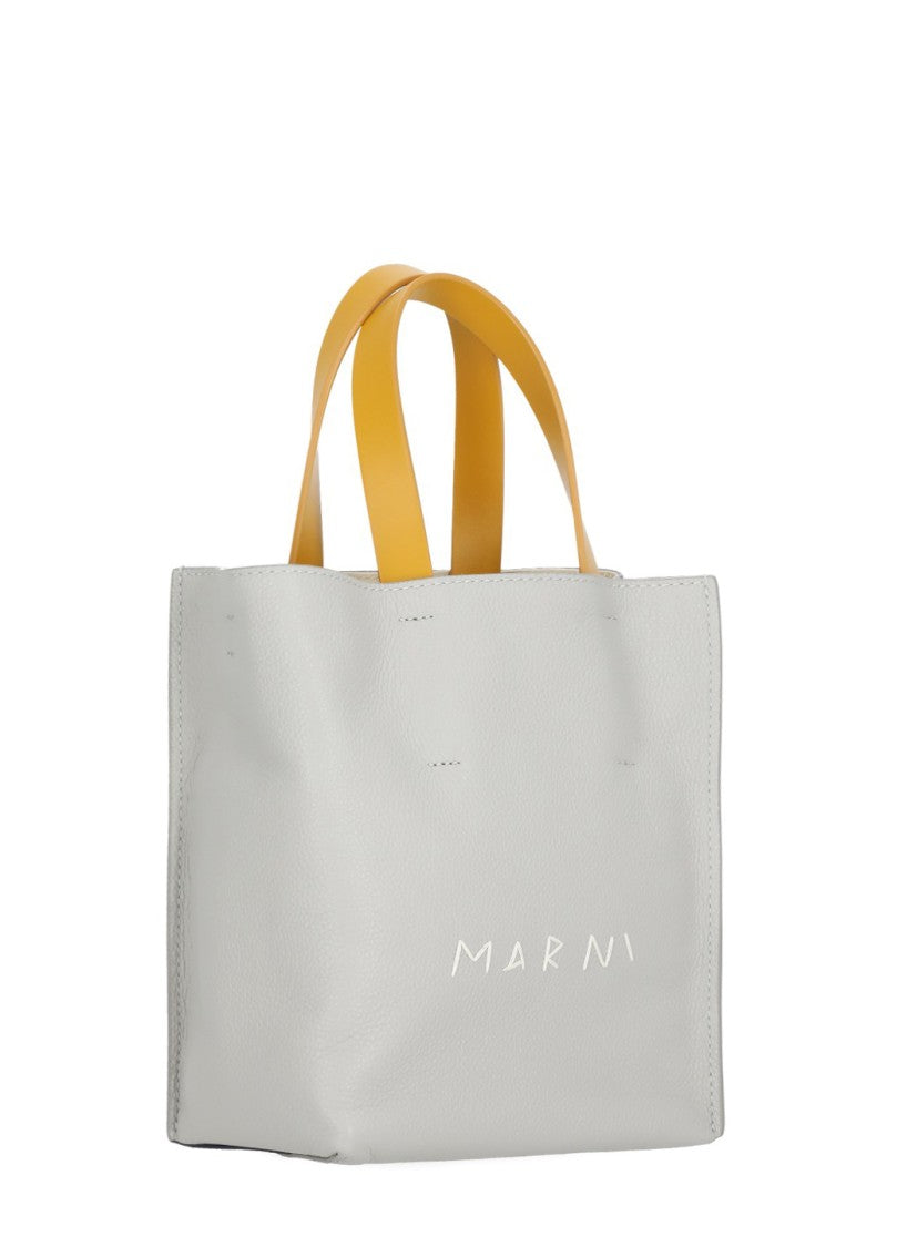 Marni Two-Tone Soft Shopping Bag With Adjustable Shoulder Strap