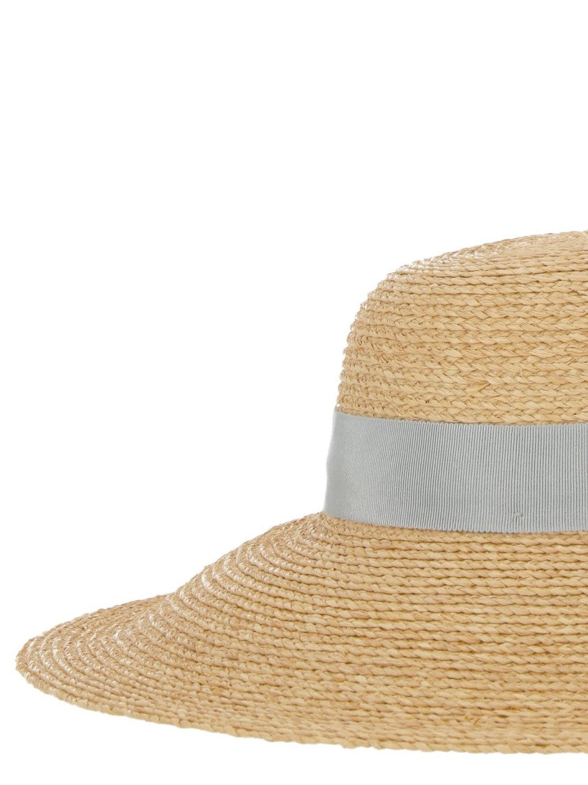 Helen Kaminski Wide-Brimmed Raffia Hat With Bow Detail