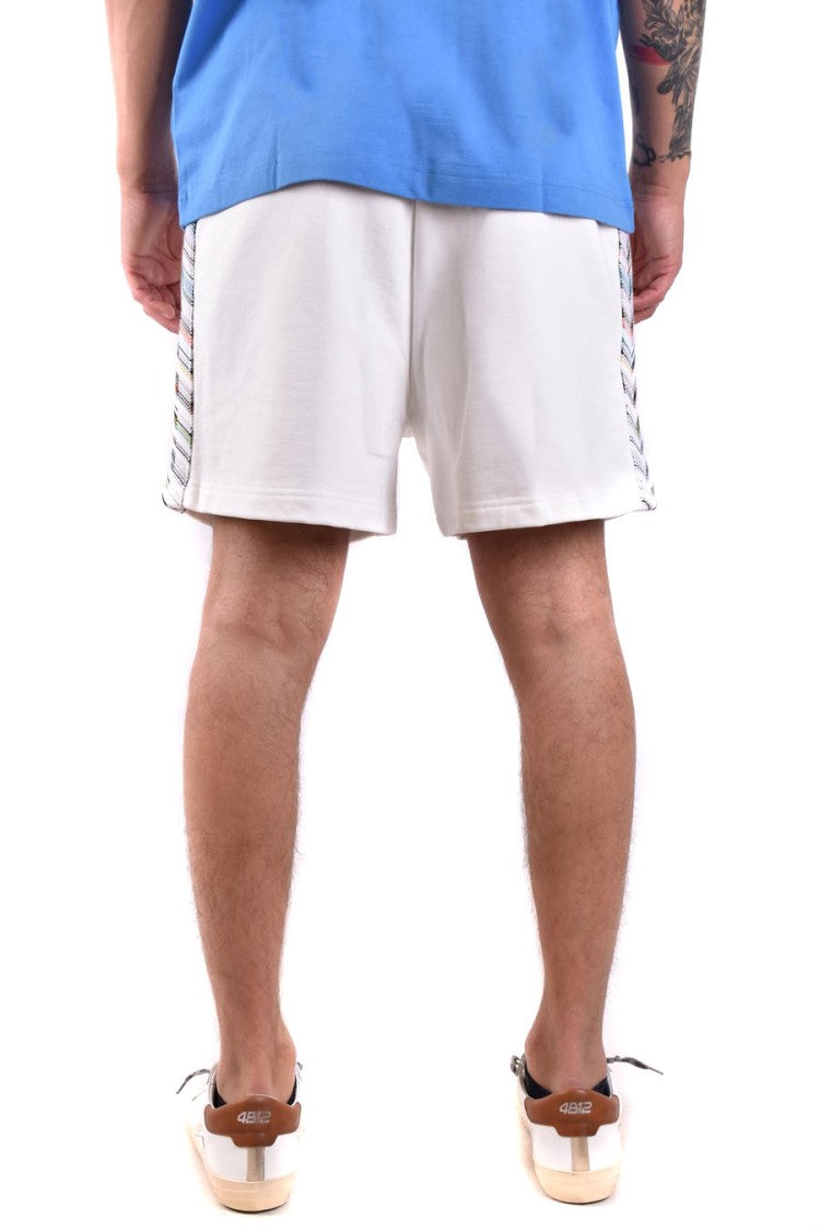 Missoni Relaxed Fit White Shorts Zigzag Stripes