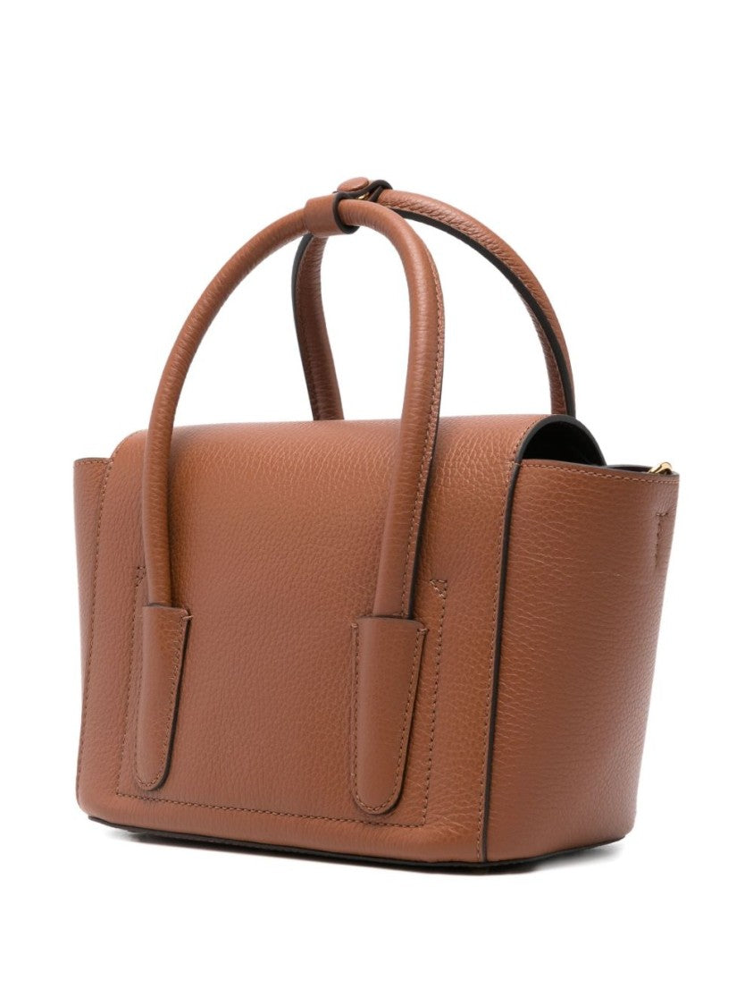 Coccinelle Textured Leather Shopper Bag With Gold-Tone Clasp