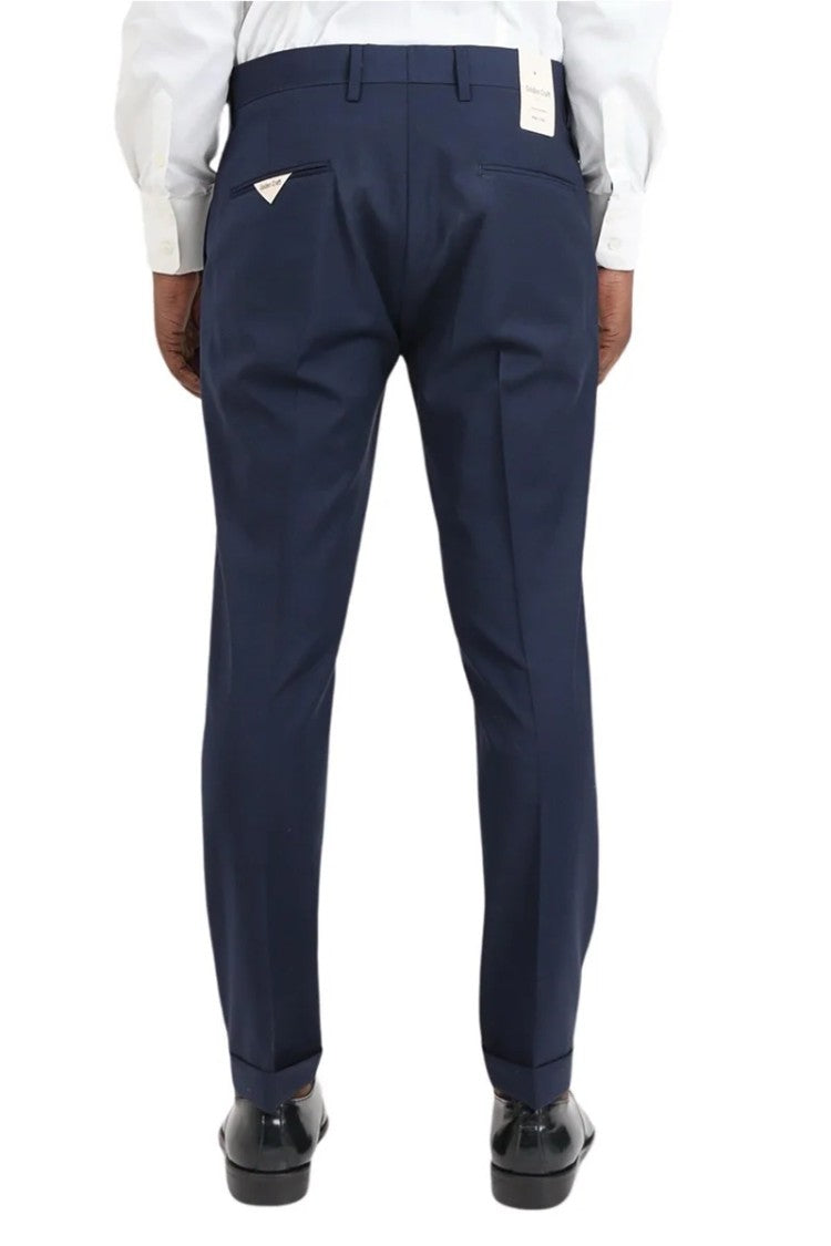 Golden Craft 1957 Blue Wool-Blend Stretch Pants