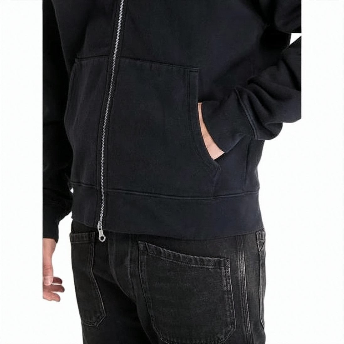 Our Legacy Relaxed-Fit Black Hoodie With Zipper