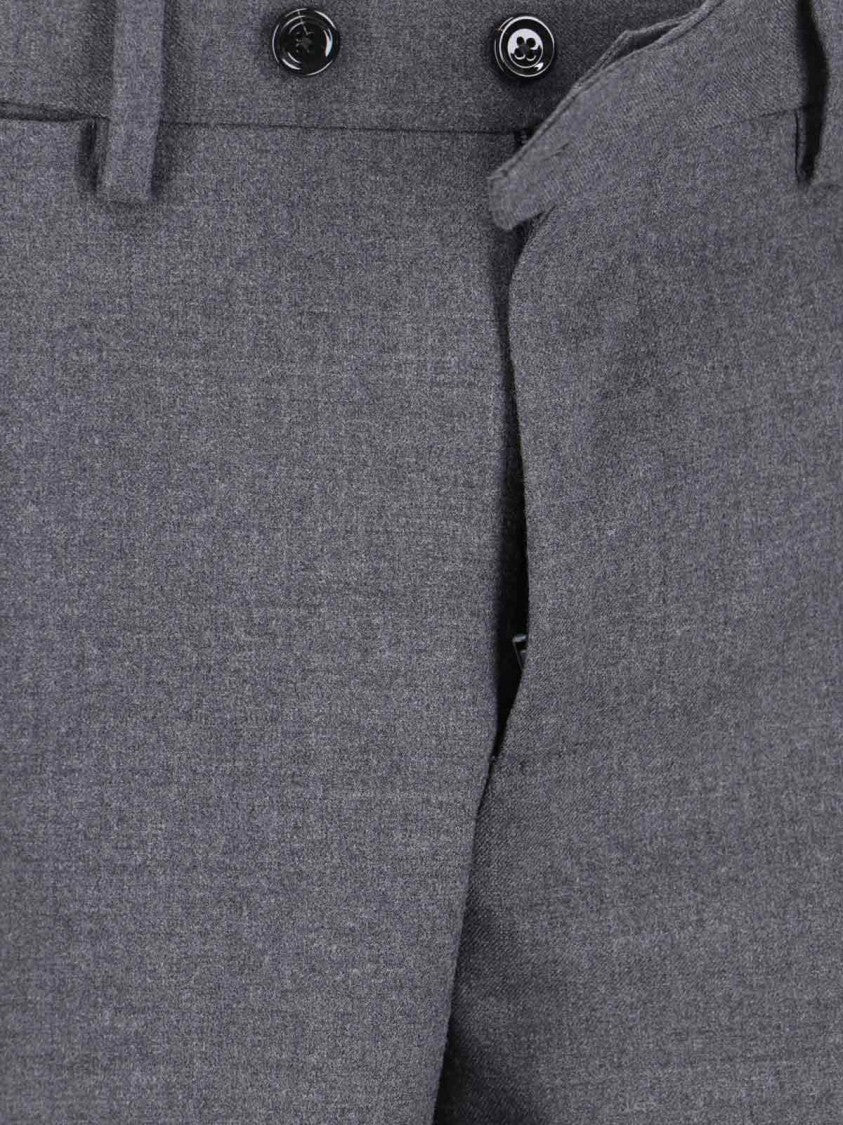 Lardini Tailored Double-Breasted Suit With Decorative Flower Pin