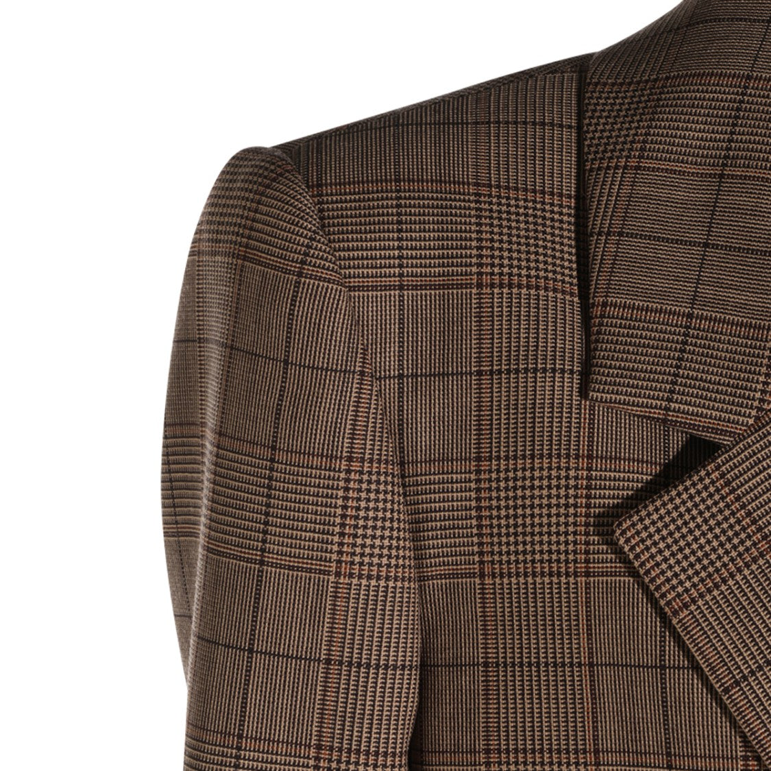 Chloé Brown Plaid Tailored Silhouette Blazer