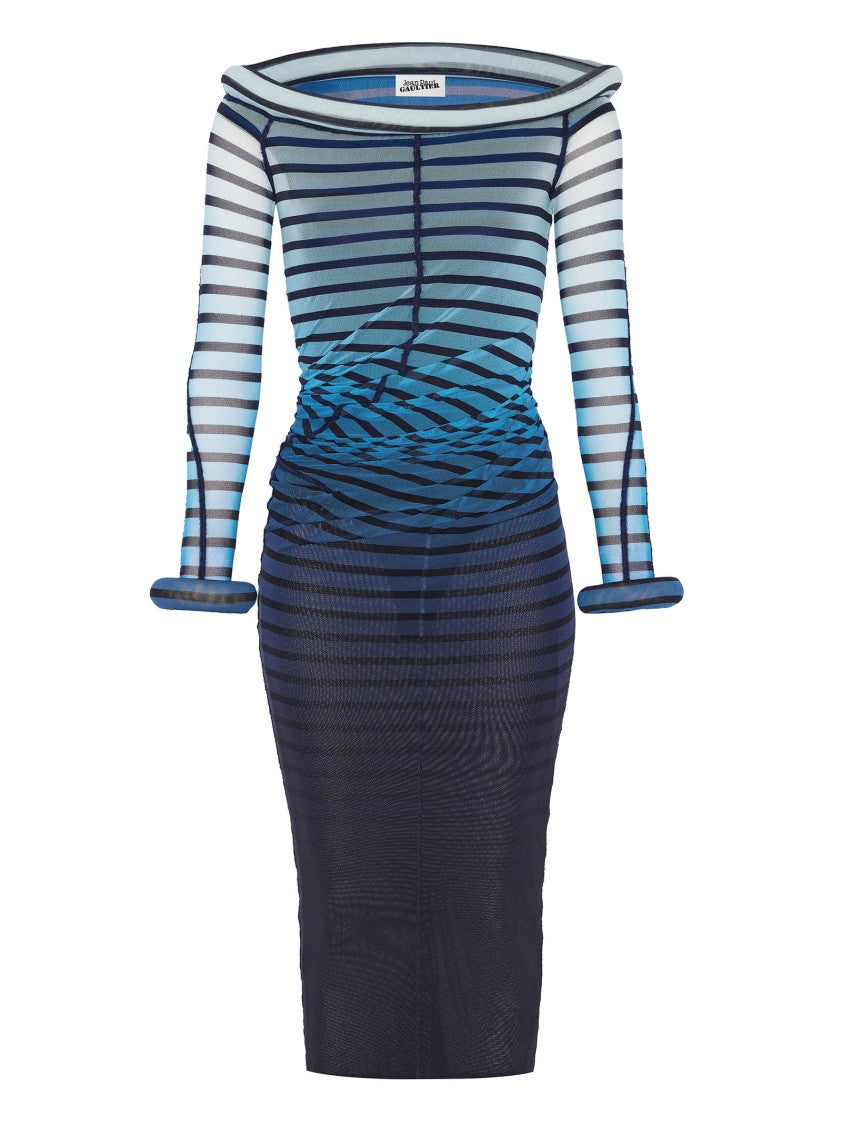 Jean Paul Gaultier Blue Gradient Tulle Dress