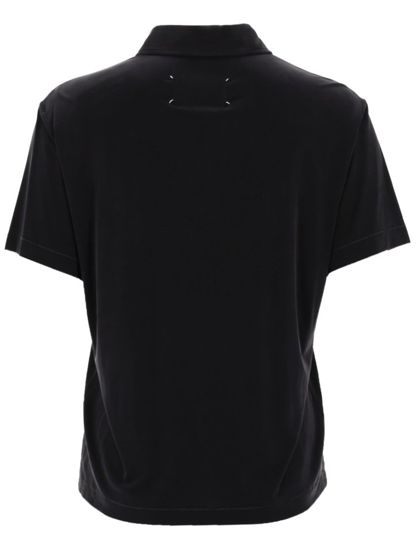 Maison Margiela Cupro Blend Three-Button Polo Shirt