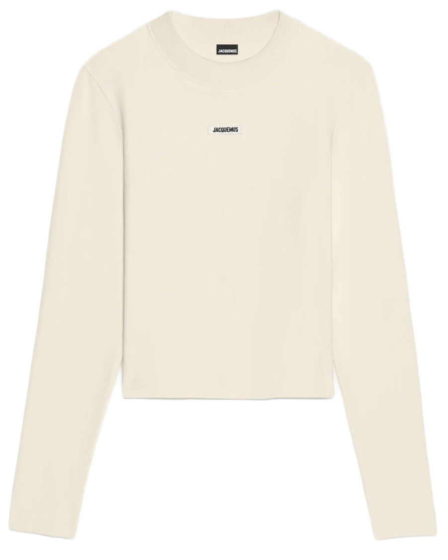 Jacquemus Cropped Long-Sleeved Sweatshirt With Centered Logo
