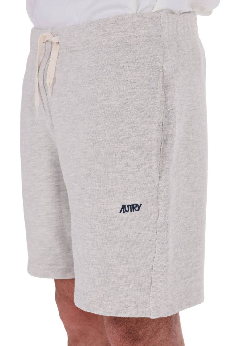 Autry Grey Sweat Cotton Denim Shorts