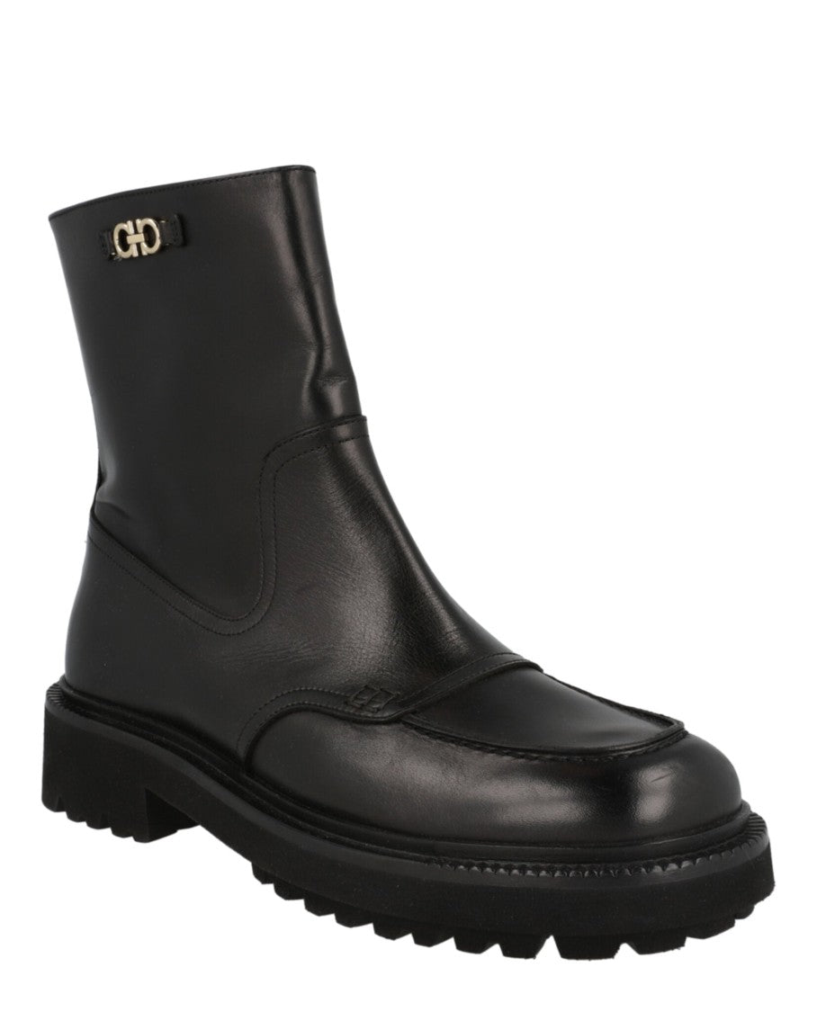Ferragamo Oreste Leather Bootie