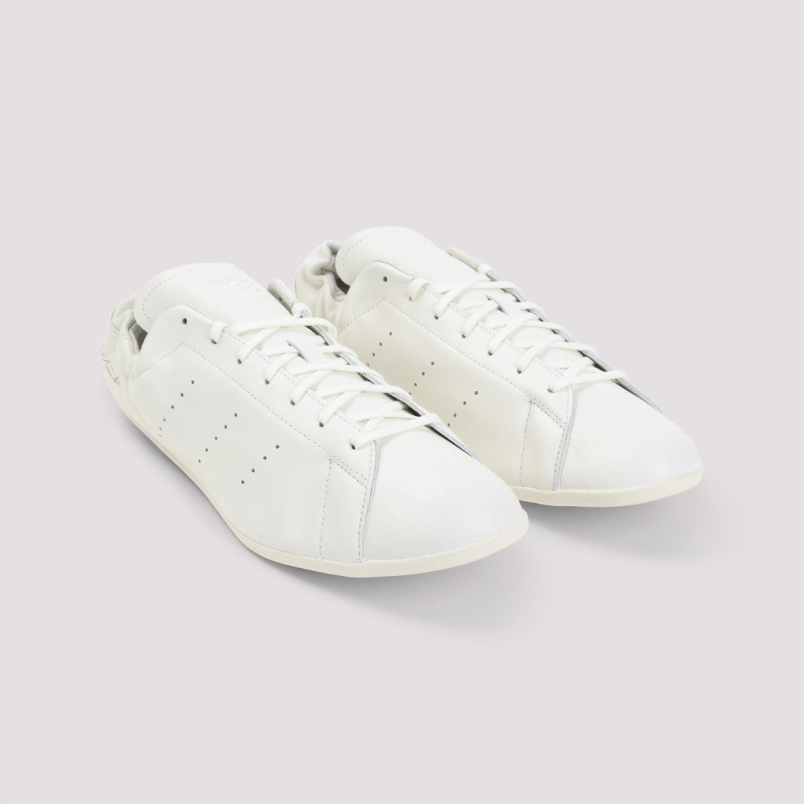 Y-3 Low-Profile Off-White Leather Stan Smith Sneakers