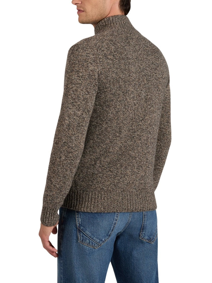 Zanone Button-Up Cardigan In Textured Geelong Wool