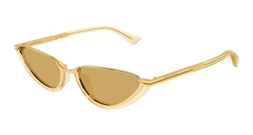 Bottega Veneta Yellow Translucent Yellow Cat-Eye Sunglasses