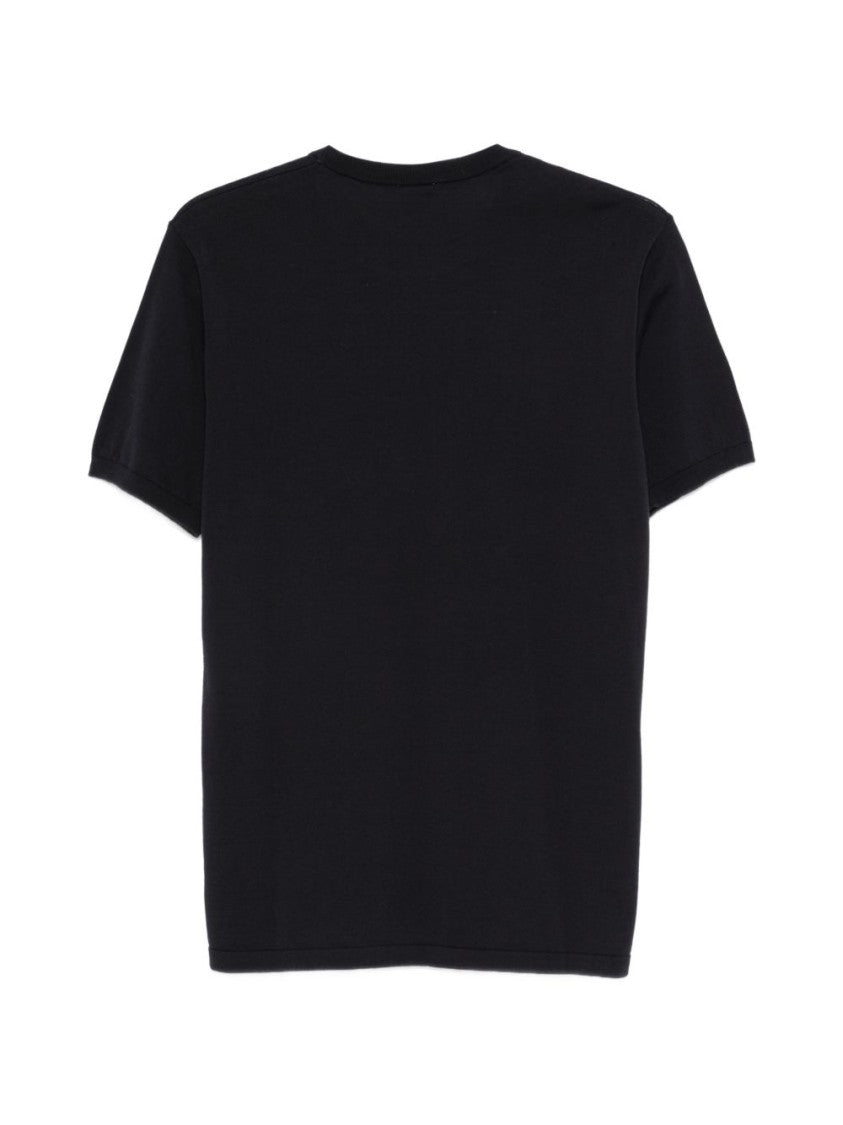Aspesi Minimalistic Blue T-Shirt With Crew Neckline And Straight Hem