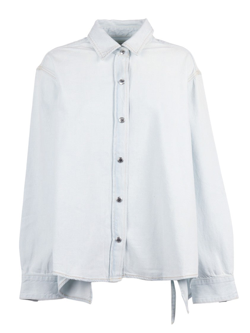 Agolde Theo Asymmetrical Open Back Casual Shirt