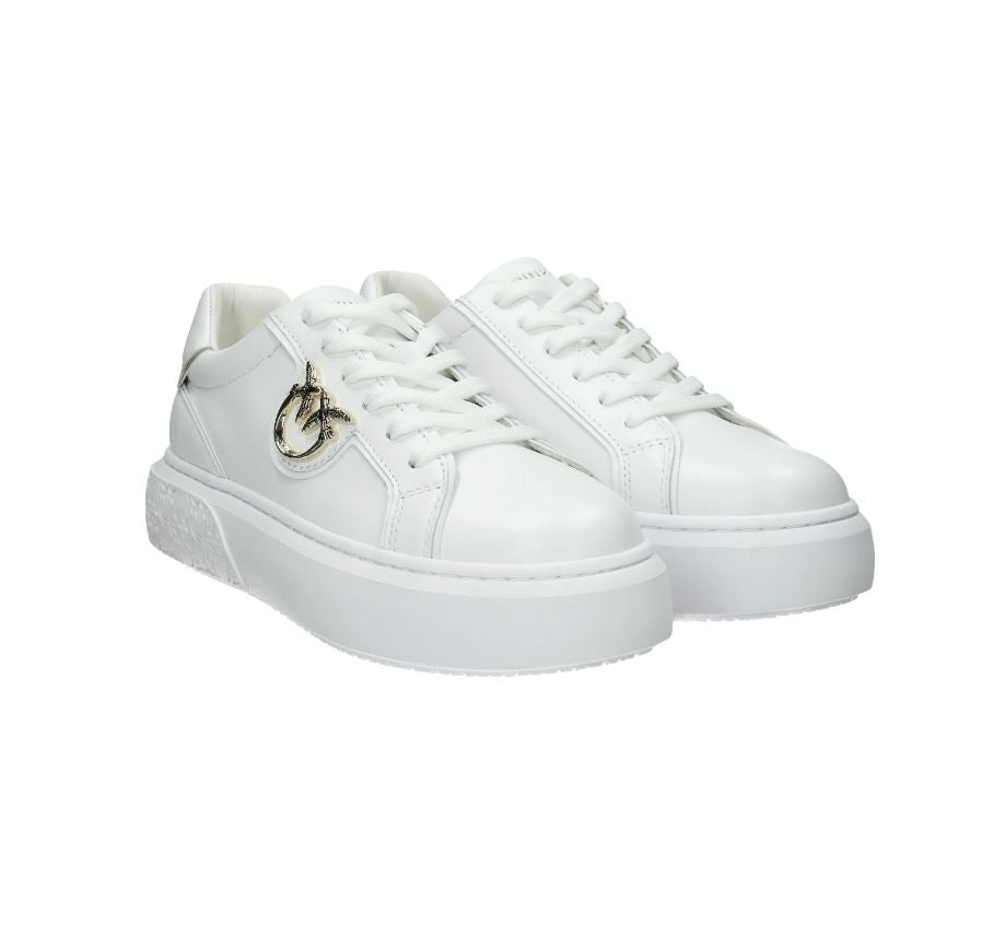 Pinko Pinko Flatform Sneakers With Gold Metal Logo