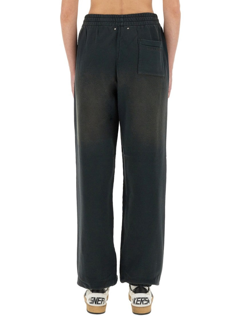 Golden Goose Black Jogging Pants With Subtle Gradient