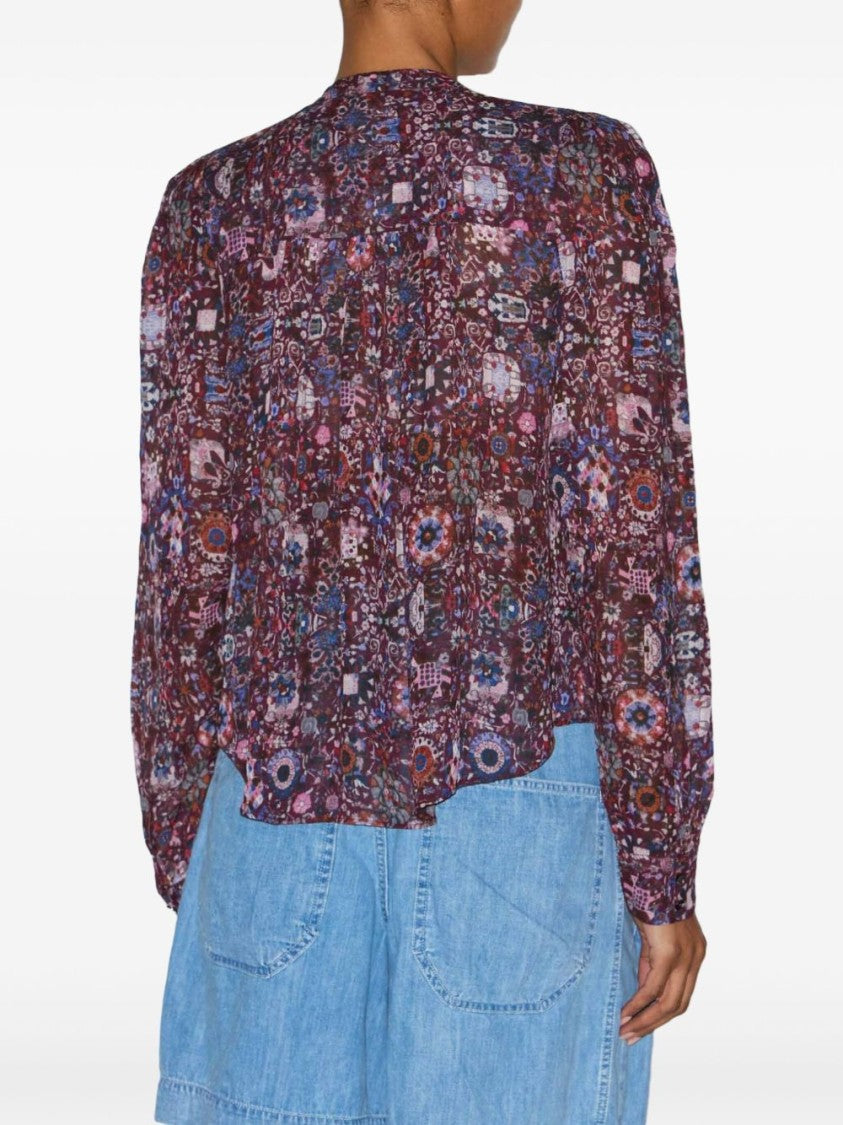 Isabel Marant Étoile Semi-Sheer Viola Blouse With Floral Pattern