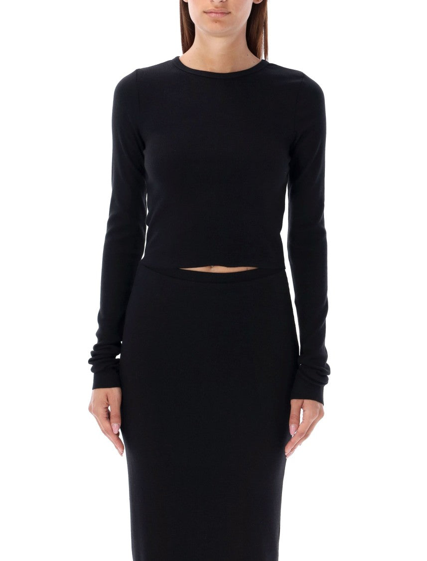 Eterne Cropped Long Sleeve Top