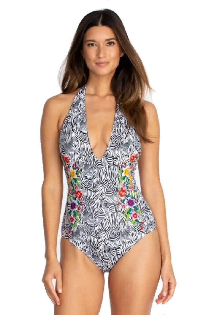 Johnny Was Spring Halter Embroidered One-Piece - Csw7122-M