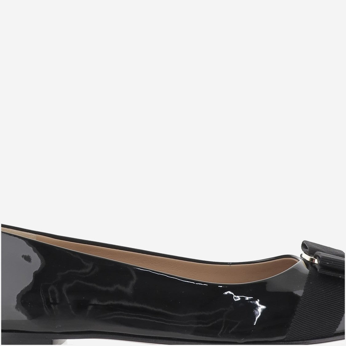 Salvatore Ferragamo Grosgrain Bow Leather Varina Ballerinas