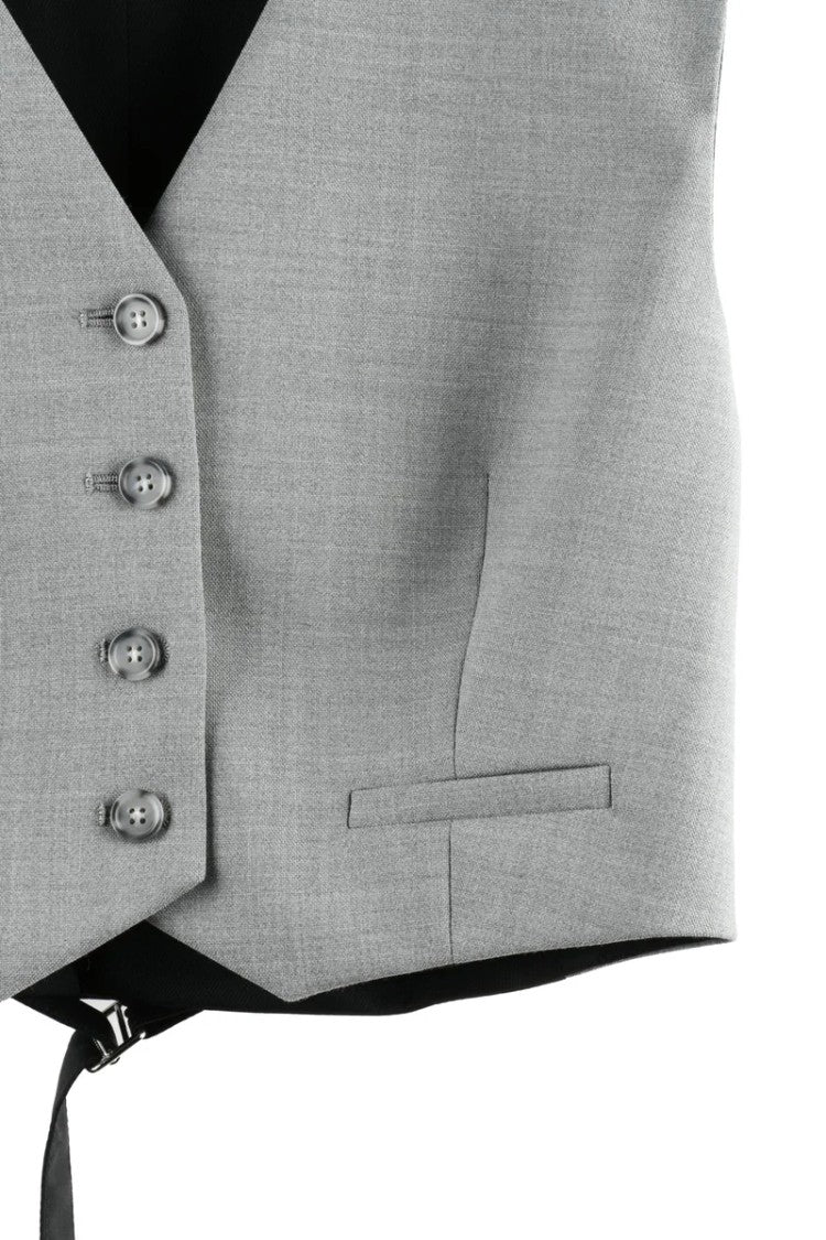 Sportmax Virgin Wool Vest - Grey