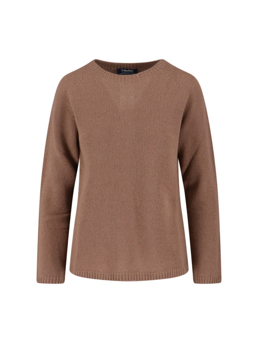 Max Mara Cashmere-Wool Blend Sweater With Ribbed Trims
