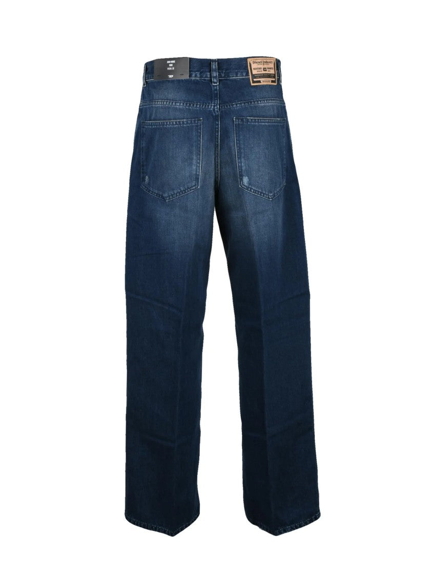Diesel Blue Wide-Leg Denim Jeans