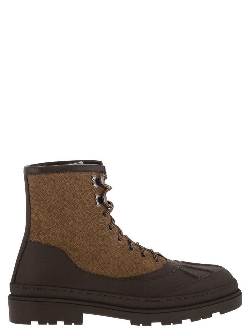 Brunello Cucinelli Duck Boot In Suede