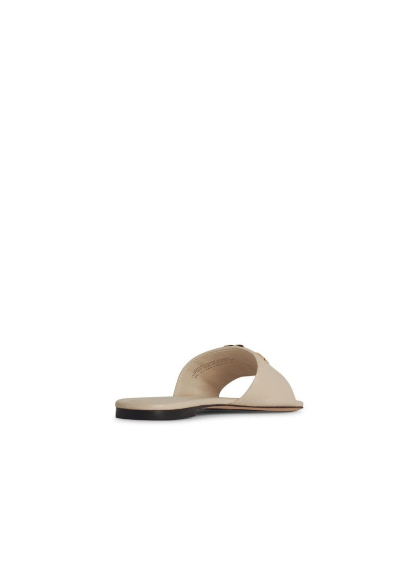 Tory Burch Eleanor' Cream Leather Slippers