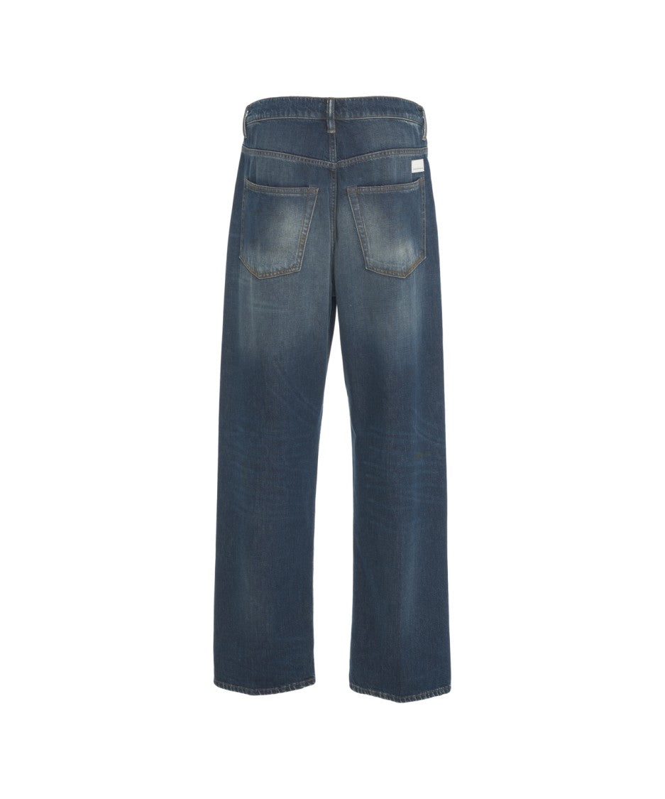 Nine In The Morning Relaxed Fit Tapered Blue Denim Icaro Jeans