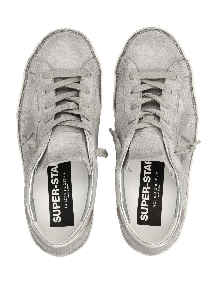 Golden Goose Super Star Vintage Suede Glitter Sneakers