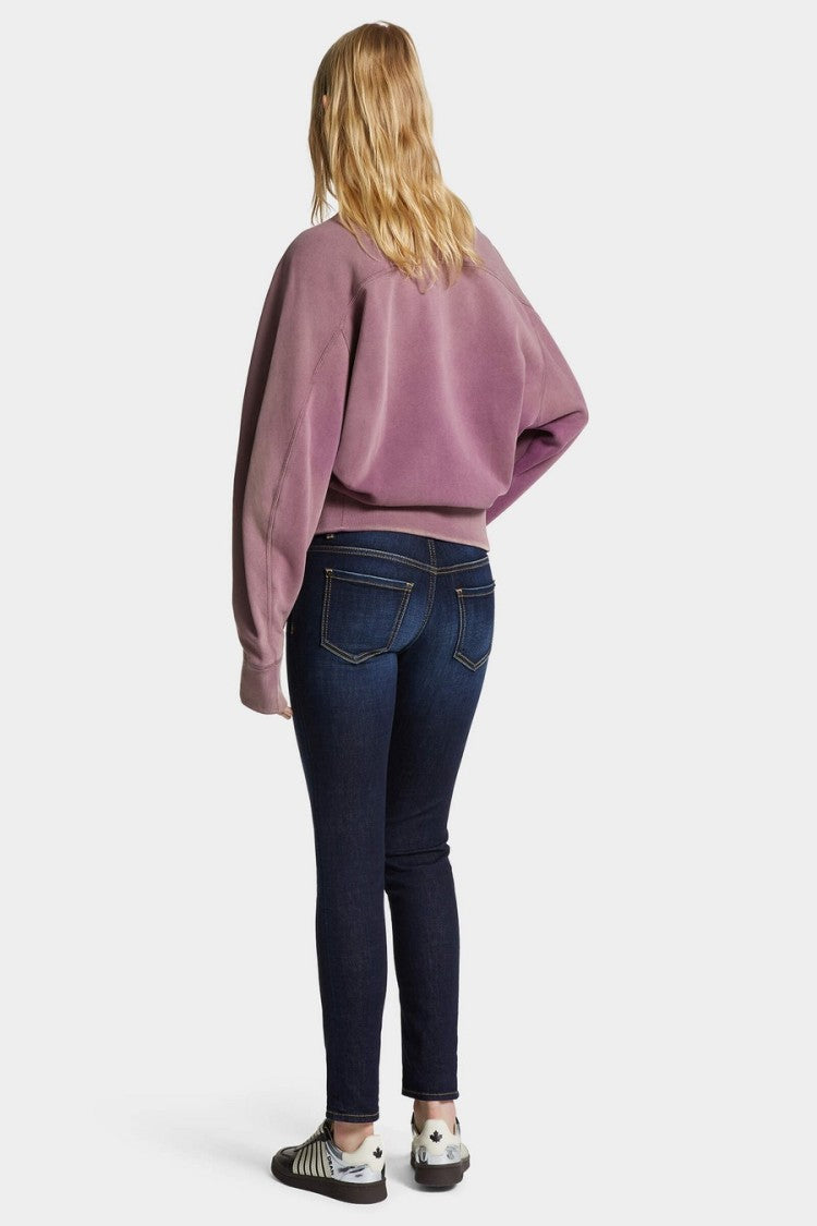 Dsquared2 Blue Cotton-Polyester Skinny Jeans