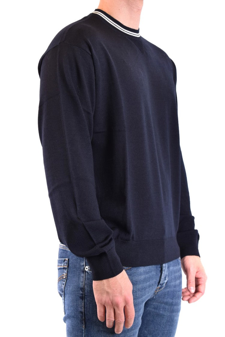 Emporio Armani Classic Blue Wool Sweater