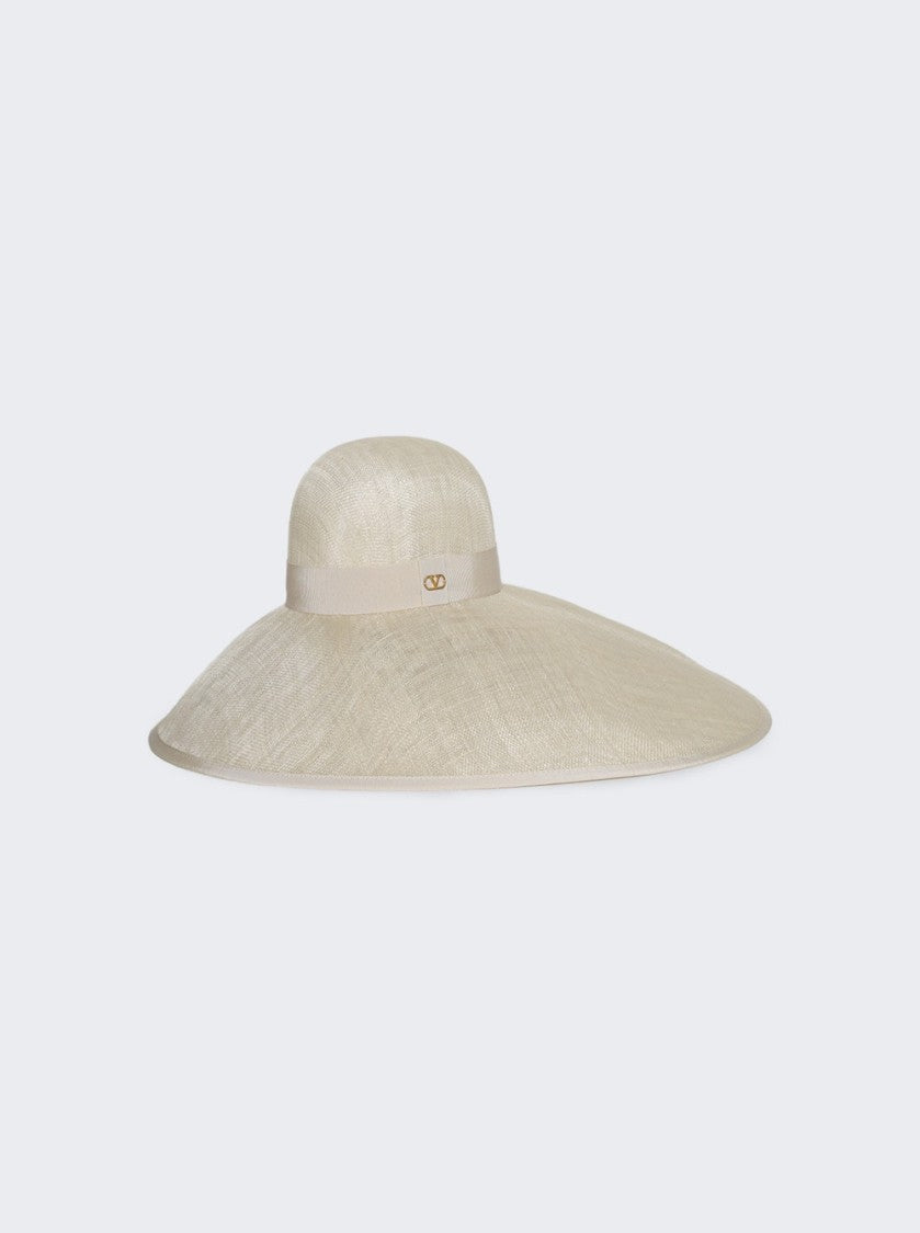 Valentino Garavani Large Brim Sun Hat Cream