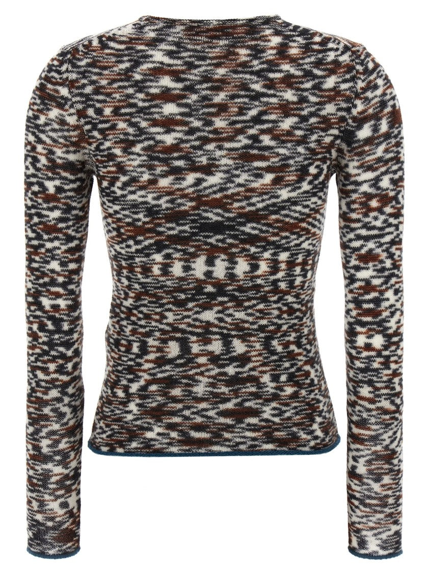 Missoni Multicolored Pattern Cashmere Sweater With Crew Neck Design