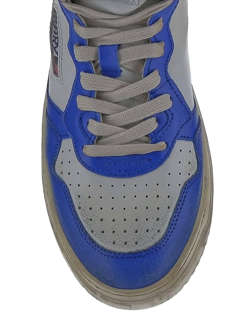 Autry High-Top Cow Leather Sneakers With Blue