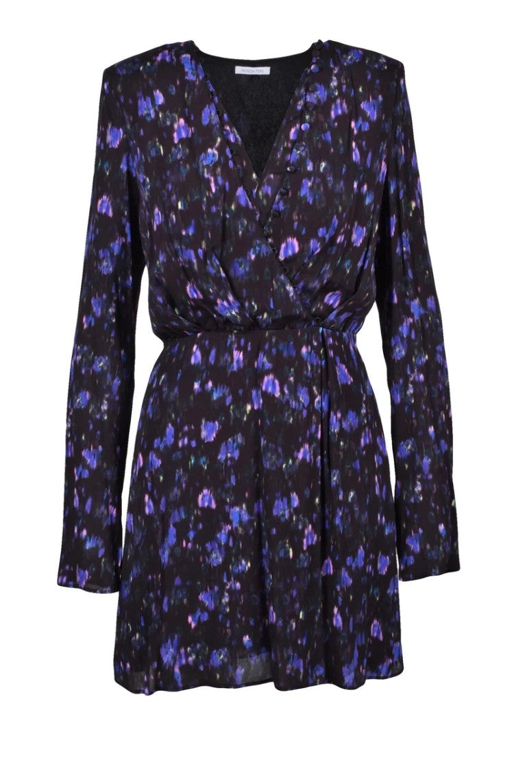 Patrizia Pepe Flared Dress - Black/Purple